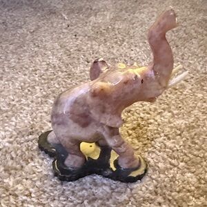 Elegant Pink Elephant Figurine